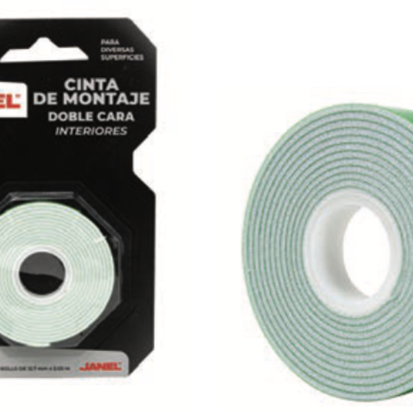 Cinta Montaje Doble Capa 430 Foam Blanco/Verde