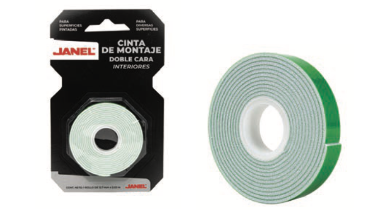 Cinta Montaje Doble Capa 430 Foam Blanco/Verde