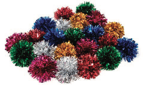 Moño Pom-Pon Metálico 3’’